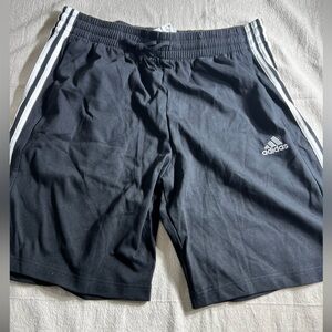 New men’s Adidas 3 stripes athletic‎ shorts. Black and white. Size XL.